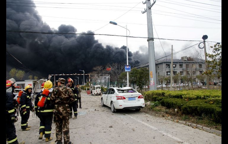 PLANTA QUÍMICA REGISTRA FUERTE EXPLOSIÓN EN CHINA