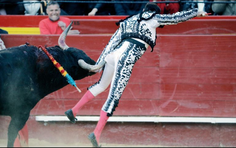 TORERO ENRIQUE PONCE SUFRE CORNADA Y CAÍDA