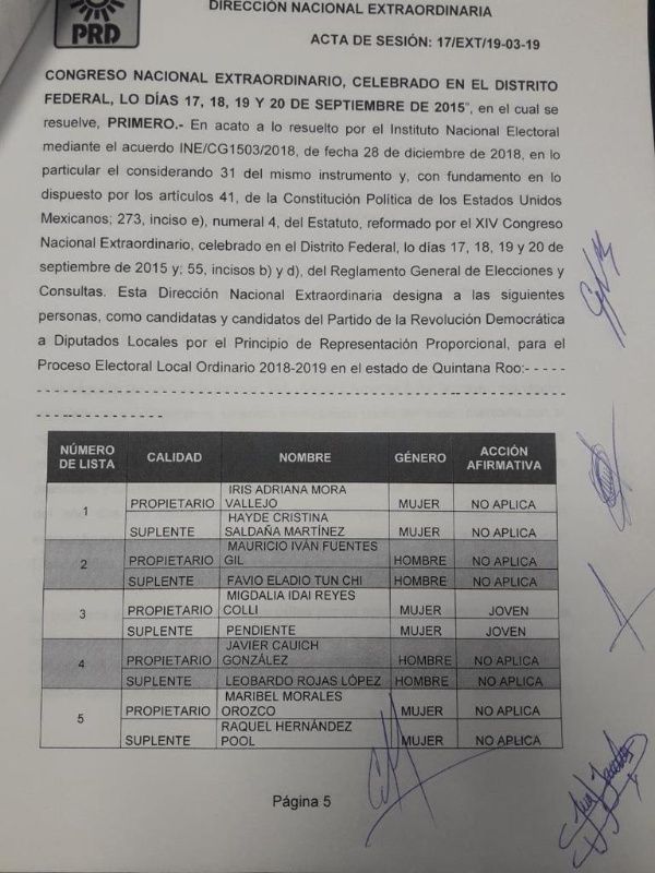 PRD y PAN registra a sus candidatos plurinominales