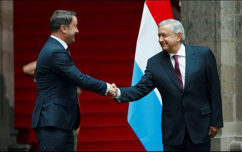 LÓPEZ OBRADOR RECIBE AL PRIMER MINISTRO DE LUXEMBURGO EN PALACIO NACIONAL
