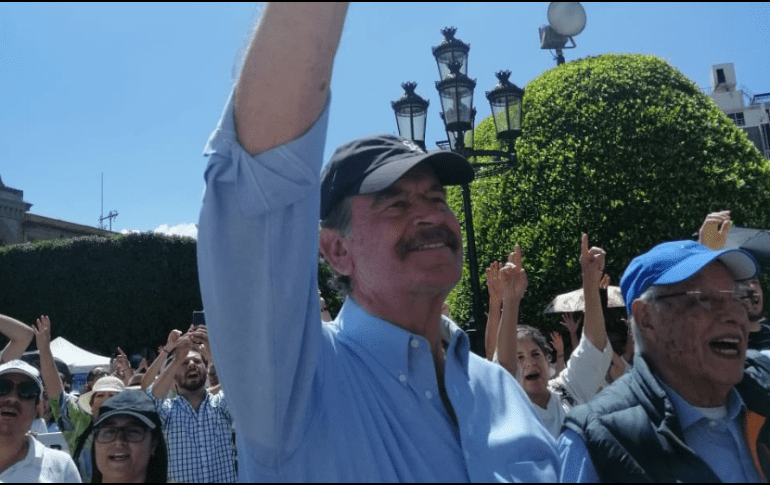CORREN A VICENTE FOX DE PROTESTA CONTRA AMLO EN GUANAJUATO