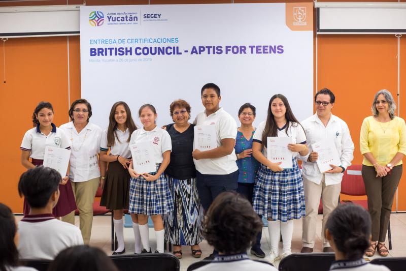 CONSEJO BRITÁNICO AVALA PREPARACIÓN DE ESTUDIANTES Y DOCENTES DE YUCATÁN