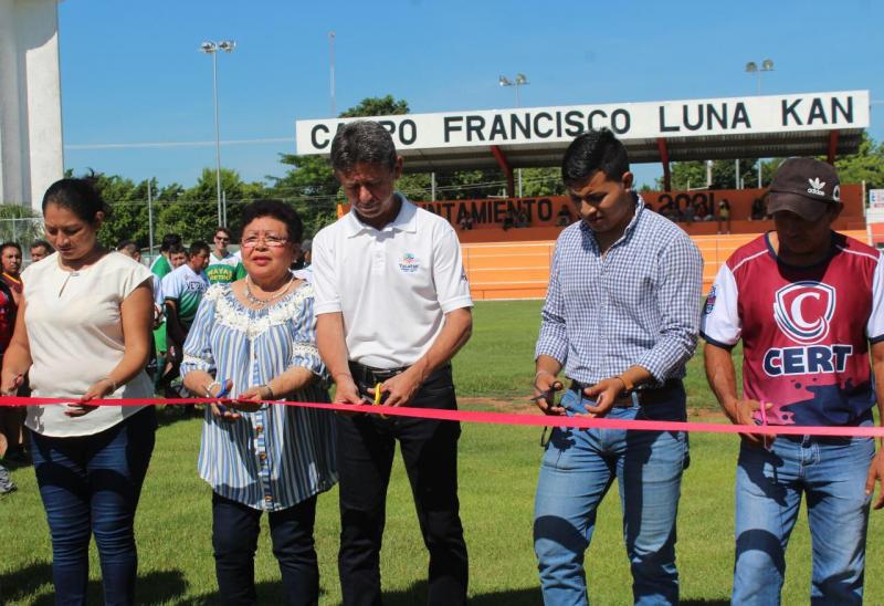 SE REINAUGURA EL CAMPO DEPORTIVO DE CHICXULUB PUEBLO