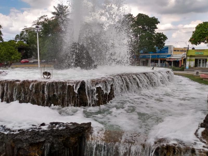 VANDALIZAN LA FUENTE MAYA DE VILLAHERMOSA