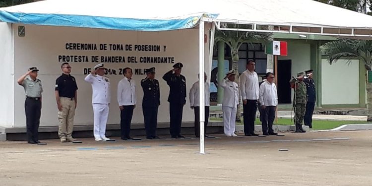 REALIZAN CAMBIO DE MANDO EN LA 34 ZONA MILITAR