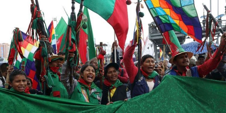 LOS INDÍGENAS ENCABEZAN LA NUEVA JORNADA DE PROTESTAS EN COLOMBIA