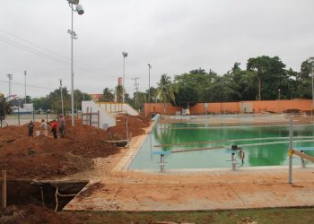 SUPERVISAN TITULARES DEL INJUDET Y SOTOP OBRAS QUE EJECUTAN EN LA CIUDAD DEPORTIVA