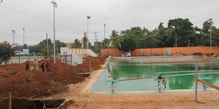 SUPERVISAN TITULARES DEL INJUDET Y SOTOP OBRAS QUE EJECUTAN EN LA CIUDAD DEPORTIVA