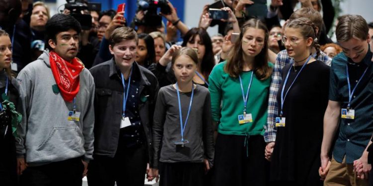 GRETA THUNBERG LLEGA POR SORPRESA A CUMBRE CLIMÁTICA EN MADRID