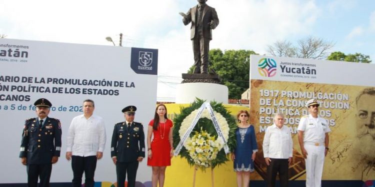 YUCATÁN CONMEMORA EL 103 ANIVERSARIO DE LA PROMULGACIÓN DE LA CARTA MAGNA