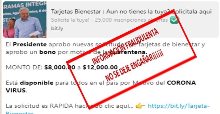 NO HAY TRÁMITES DE TARJETAS DEL BIENESTAR POR LA CONTINGENCIA