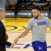 CURRY ENTRENA CON LOS WARRIORS DE SANTA CRUZ