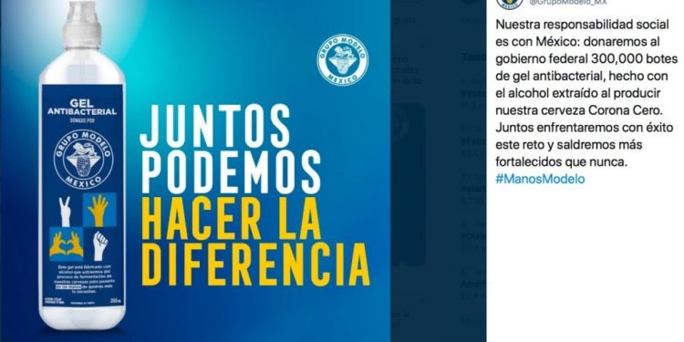 GRUPO MODELO ELABORARÁ Y DONARÁ GEL ANTIBACTERIAL