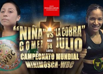 «LA NIÑA» GÓMEZ SE REPORTA LISTA PARA DEFENDER SU TÍTULO ANTE «LA COBRA» COLOMBIANA