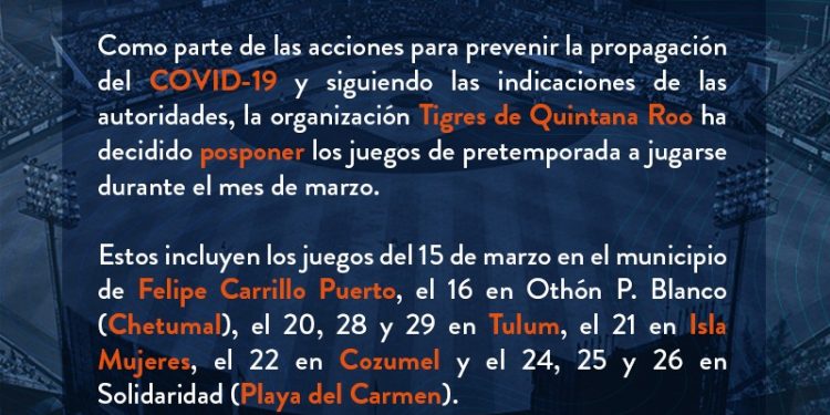 APLAZAN HASTA EL 11 DE MAYO LA INAUGURACIÓN DE LA TEMPORADA DE BEISBOL DE LA LIGA MEXICANA