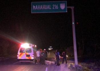 MOTOCICLISTA ARROLLA A CICLISTA EN LA CARRETERA TULUM-FELIPE CARRILLO PUERTO