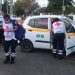 ESCOLTAS DEL GOBERNADOR CHOCAN UN TAXI