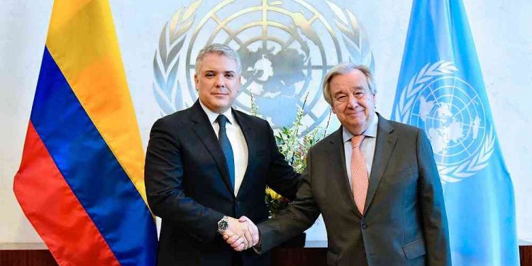 PRESIDENTE COLOMBIANO ANUNCIA COOPERACIÓN CON NACIONES UNIDAS