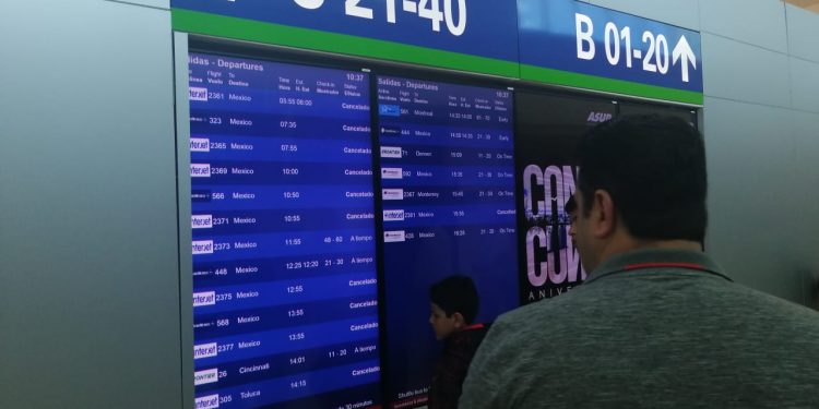 PIERDE AEROPUERTO DE CANCÚN 80 POR CIENTO DE SUS OPERACIONES DIARIAS