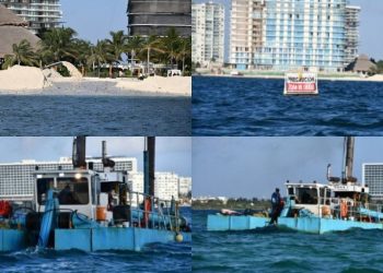 SE ROBAN LA ARENA EN PUERTO CANCÚN