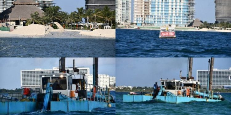 SE ROBAN LA ARENA EN PUERTO CANCÚN