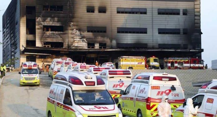 INCENDIO EN COREA DEL SUR DEJA 38 MUERTOS Y 10 HERIDOS