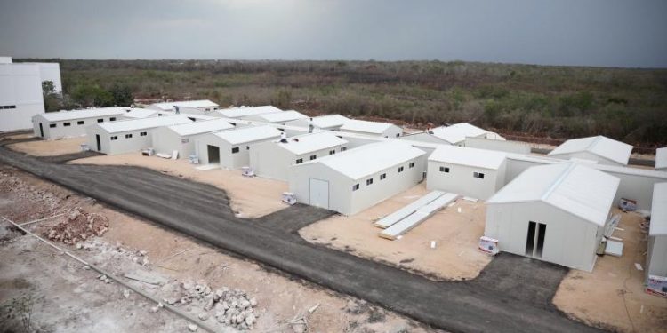 LA INSTALACIÓN DEL HOSPITAL PROVISIONAL EN EL MUNICIPIO DE VALLADOLID AVANZA CONFORME A LO PROGRAMADO Y EN BREVE ESTARÁ LISTO