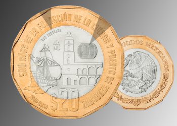 PONEN EN CIRCULACIÓN NUEVA MONEDA DE 20 PESOS