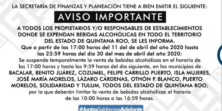 RESTRINGEN HORARIOS PARA LA VENTA DE ALCOHOL