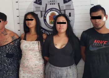 POLICÍA QUINTANA ROO DETIENE A CUATRO PERSONAS POR EL DELITO DE ROBO