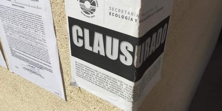 CLAUSURAN OBRA EN PUERTO CANCÚN