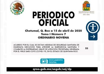 OFICIALIZAN SUSPENSIÓN DE ACTIVIDADES NO ESENCIALES EN QUINTANA ROO
