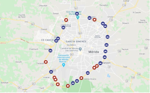 MÉRIDA REDUCE MOVILIDAD POR CORONAVIRUS; CIERRAN SALIDAS AL PERIFÉRICO