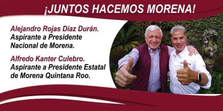 ALFREDO KANTER USA EMERGENCIA POR EL CORONAVIRUS PARA HACER CAMPAÑA POR LA DIRIGENCIA DE MORENA EN QUINTANA ROO