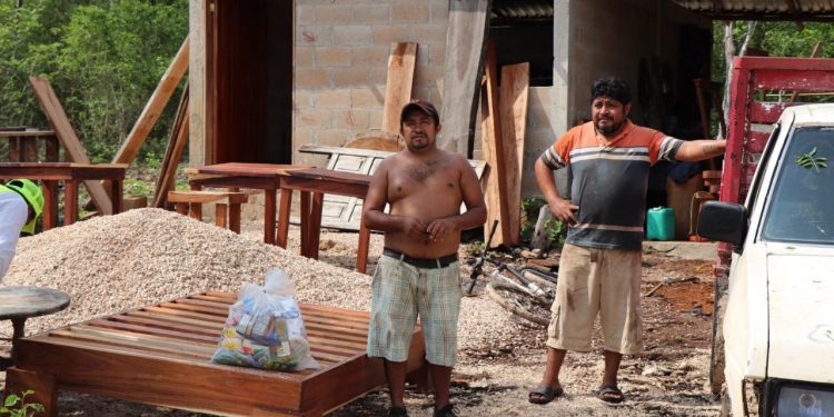 DZIUCHÉ RECIBE SEGUNDA ENTREGA DE APOYO ALIMENTARIO ENVIADA POR EL GOBIERNO DEL ESTADO