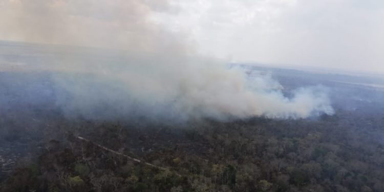 CONTROLAN EN 55 POR CIENTO INCENDIO EN ICHKABAL