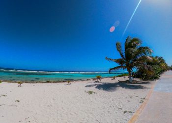 PREPARAN TRAMOS DE BARRERA ANTI SARGAZO EN MAHAHUAL