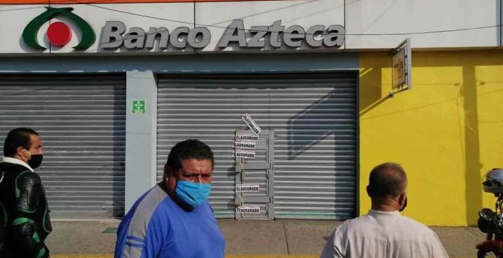 CLAUSURAN ELEKTRA Y BANCO AZTECA EN CENTLA, POR INCUMPLIR DECRETO