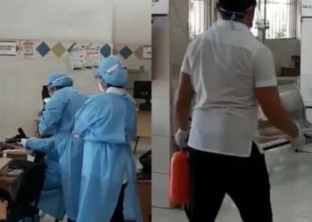 CON SÍNTOMAS DE COVID-19, HOMBRE SE DESVANECE EN CENTRO DE SALUD EN KANASÍN