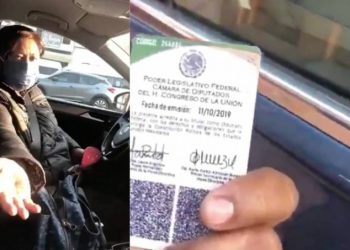 EXHIBEN A DIPUTADA DE MORENA EVITANDO INFRACCIÓN