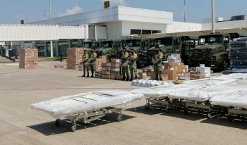 TRANSPORTA SEDENA EQUIPOS MÉDICOS PARA HOSPITALES COVID EN TABASCO