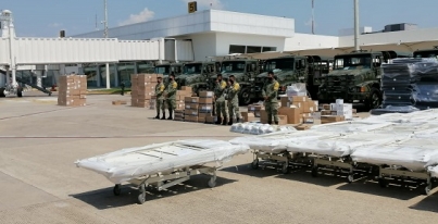 TRANSPORTA SEDENA EQUIPOS MÉDICOS PARA HOSPITALES COVID EN TABASCO