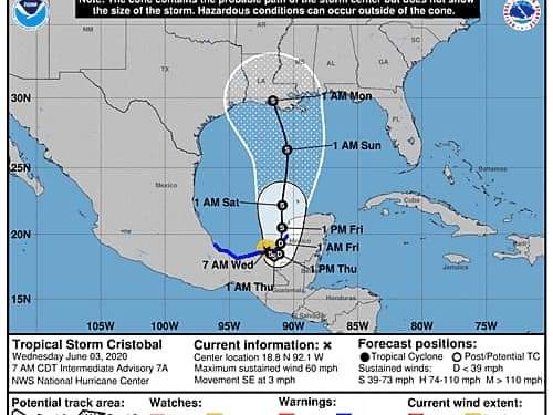 CRISTÓBAL MUY CERCA DE CONVERTIRSE EN HURACÁN
