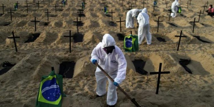 BRASIL YA ES EL SEGUNDO PAÍS CON MÁS MUERTOS POR COVID-19