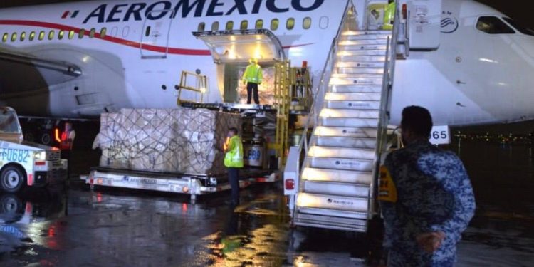 LLEGA A MÉXICO NUEVO VUELO CON INSUMOS PROCEDENTES DE CHINA