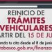 REINICIA SECRETARÍA DE FINANZAS TRÁMITES VEHICULARES POR CITAS