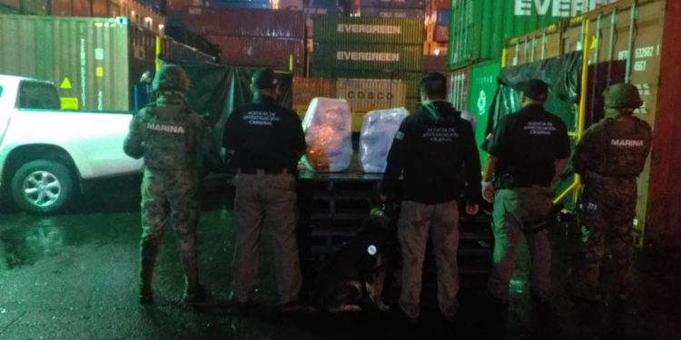 SE ASEGURA CARGAMENTO DE CLORHIDRATO DE COCAÍNA EN EL PUERTO DE MANZANILLO