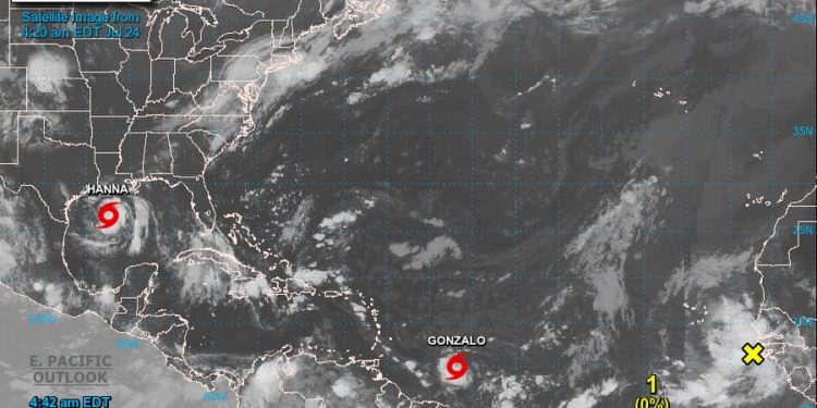 LA DEPRESIÓN TROPICAL “OCHO” EVOLUCIONÓ A LA TORMENTA TROPICAL “HANNA“