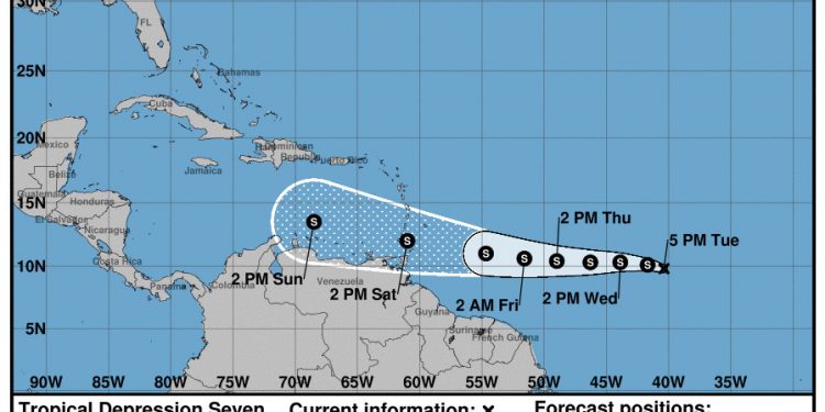 ´SE ACTIVA EL ATLÁNTICO TROPICAL´:  ES OFICIAL NACE LA DEPRESIÓN TROPICAL #7