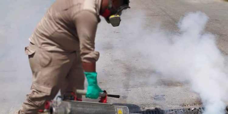COMBATEN CRIADERO DE MOSQUITOS EN DIFERENTES ZONAS DE COZUMEL